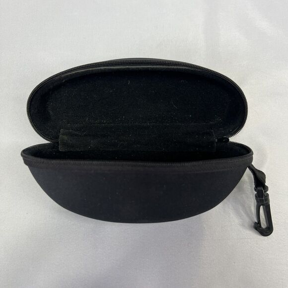 Maui Jim Sunglass Case Only Black Padded Zipper Clamshell Clip - Picture 5 of 6